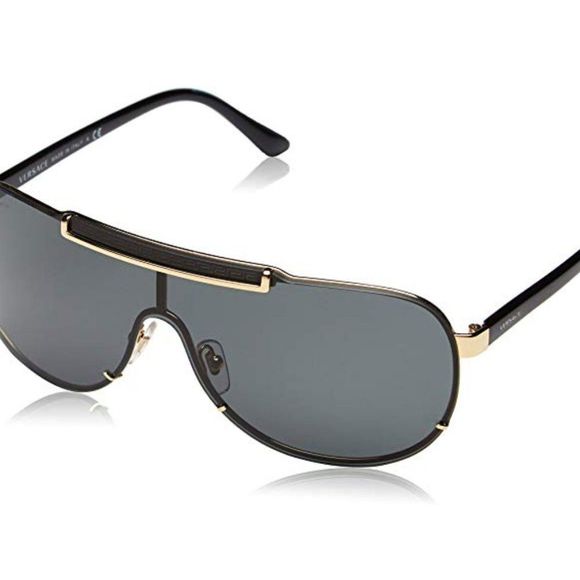 NWT! Versace Sunglasses Black w/ Gold trim SALE! main image 4